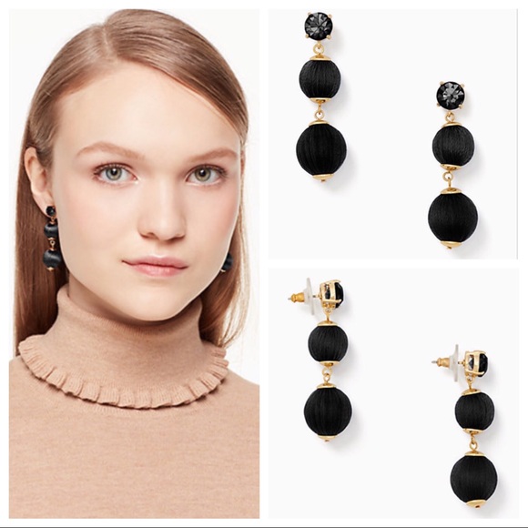 Kate Spade Linear Graduated Ball Earrings - Picture 4 of 4